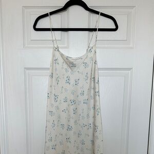 Zara Maxi Slip Dress with Delicate Floral Pattern Cottagecore size Medium
